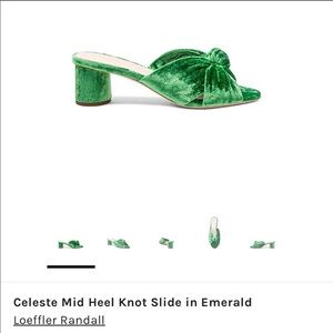 Loeffler Randall Green Velvet Sandals
